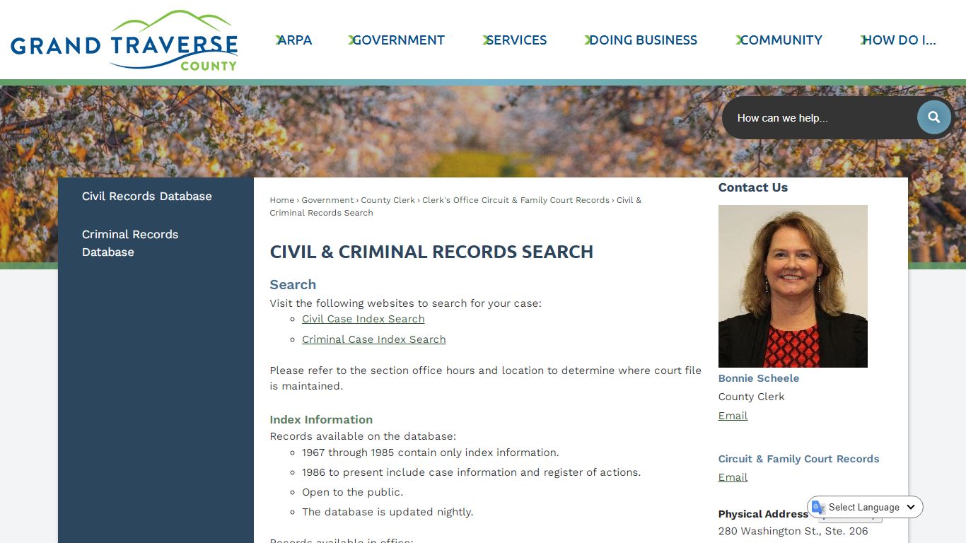 Civil & Criminal Records Search | Grand Traverse County, MI